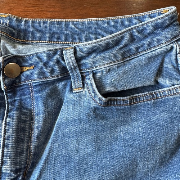 A.N.A Ripped Jeans Fringe Bottoms Sz 14 Straight Leg NWOT Soft Denim High Waist - Picture 6 of 7